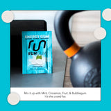 Run Gum portátil: cada pieza ofrece cafeína para mantenerte enfocado durante la jornada.
