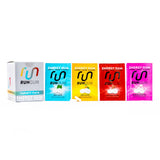 Run Gum Pack Variedad: caja frontal muestra el producto y ofrece energía limpia.