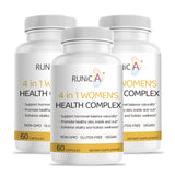 RUNICA: botella con cápsulas para balance hormonal y alivio suave de bochornos.