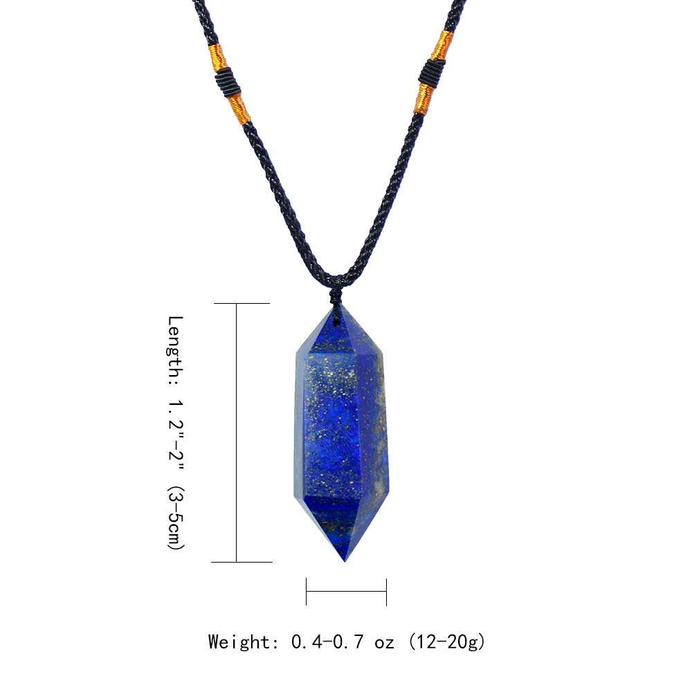 Runyangshi collar ajustable azul lapislázuli para cualquier ocasión.