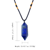 Runyangshi collar ajustable azul lapislázuli para cualquier ocasión.