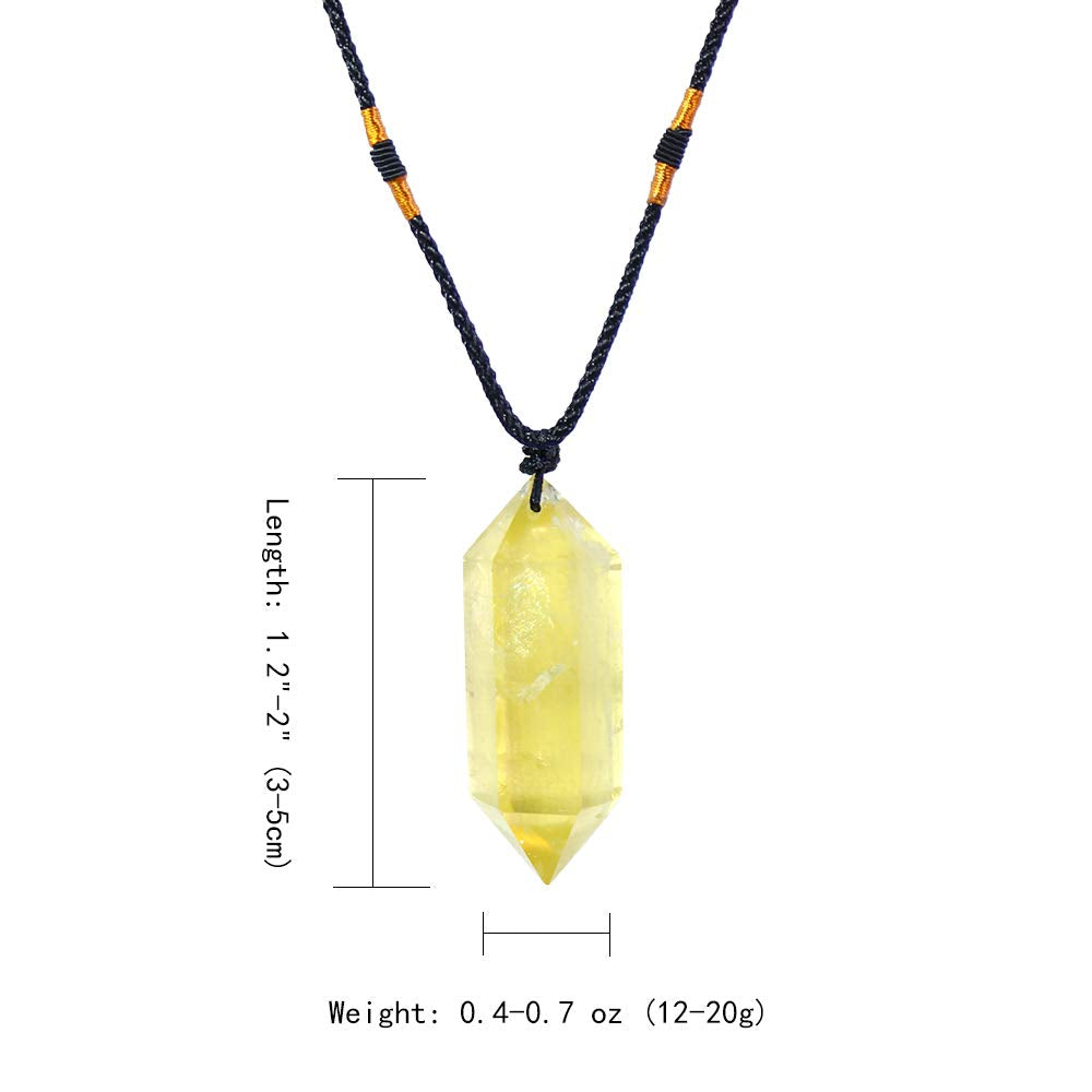 Runyangshi colgante de cuarzo natural 6 facetas para equilibrio de chakra