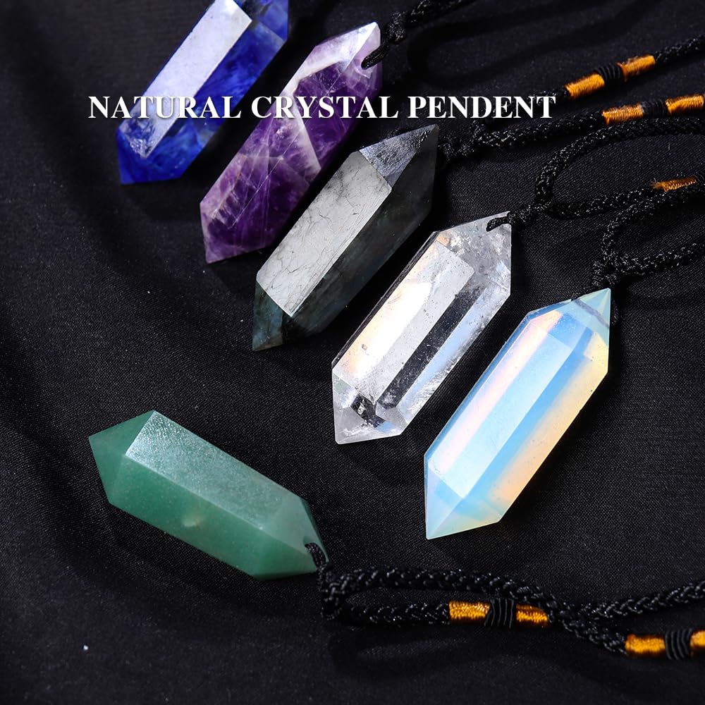 Runyangshi detalle pendente cristal opalino para enfoque y calma