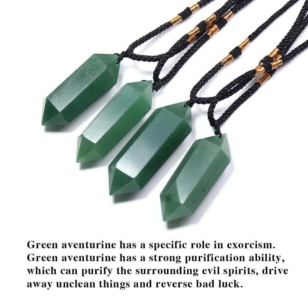Runyangshi pendente cristal aventurina verde, ideal para uso diario y estilo consciente.