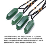 Runyangshi pendente cristal aventurina verde, ideal para uso diario y estilo consciente.