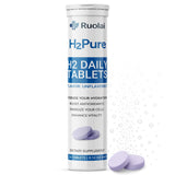 Ruolai H2pure tableta en agua, hidratación rápida sin cafeína.
