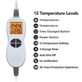 Calor rápido RUQIJI con 12 ajustes de temperatura para confort personalizado