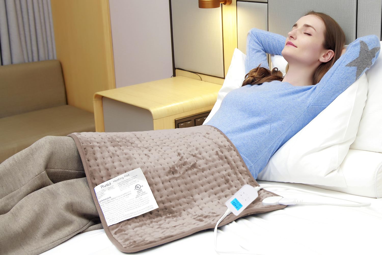 Ruqiji manta calentadora para relajación de espalda y cuello