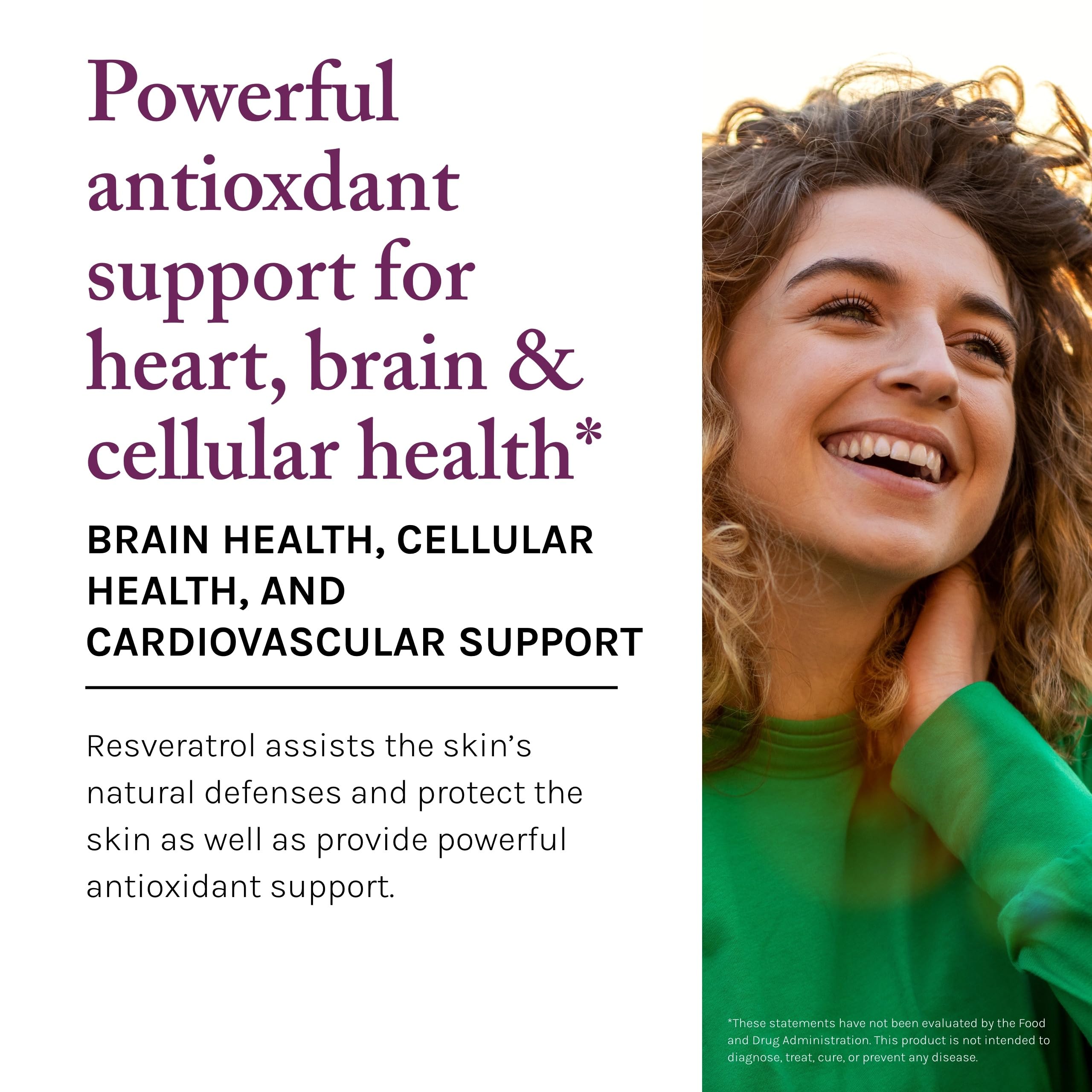 Rutina diaria con Resveratrol Plus+ para apoyo antioxidante.
