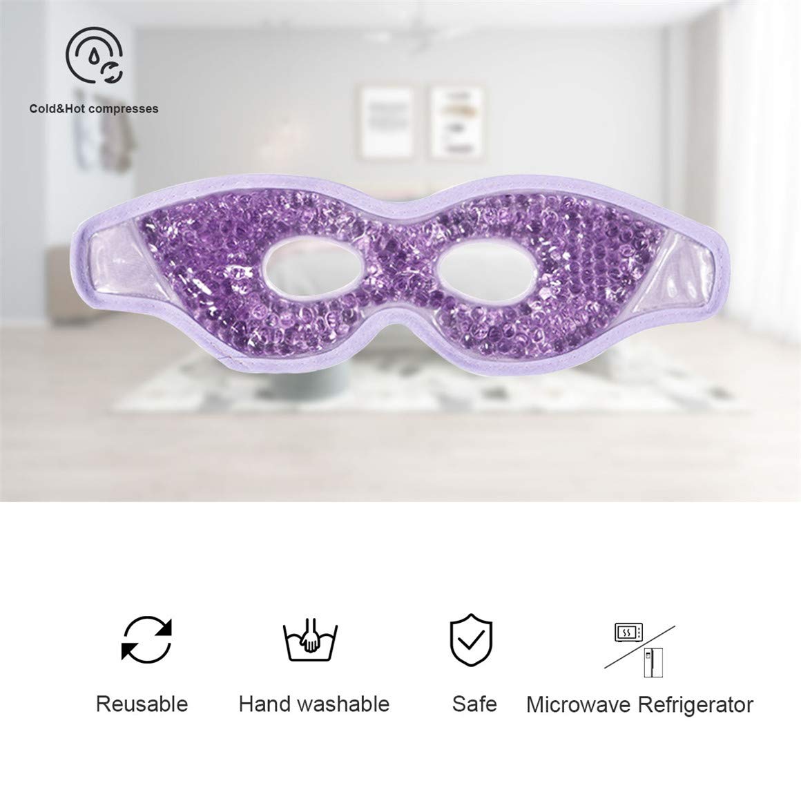 Ruzzut mascarilla ocular con dos agujeros para descanso cómodo