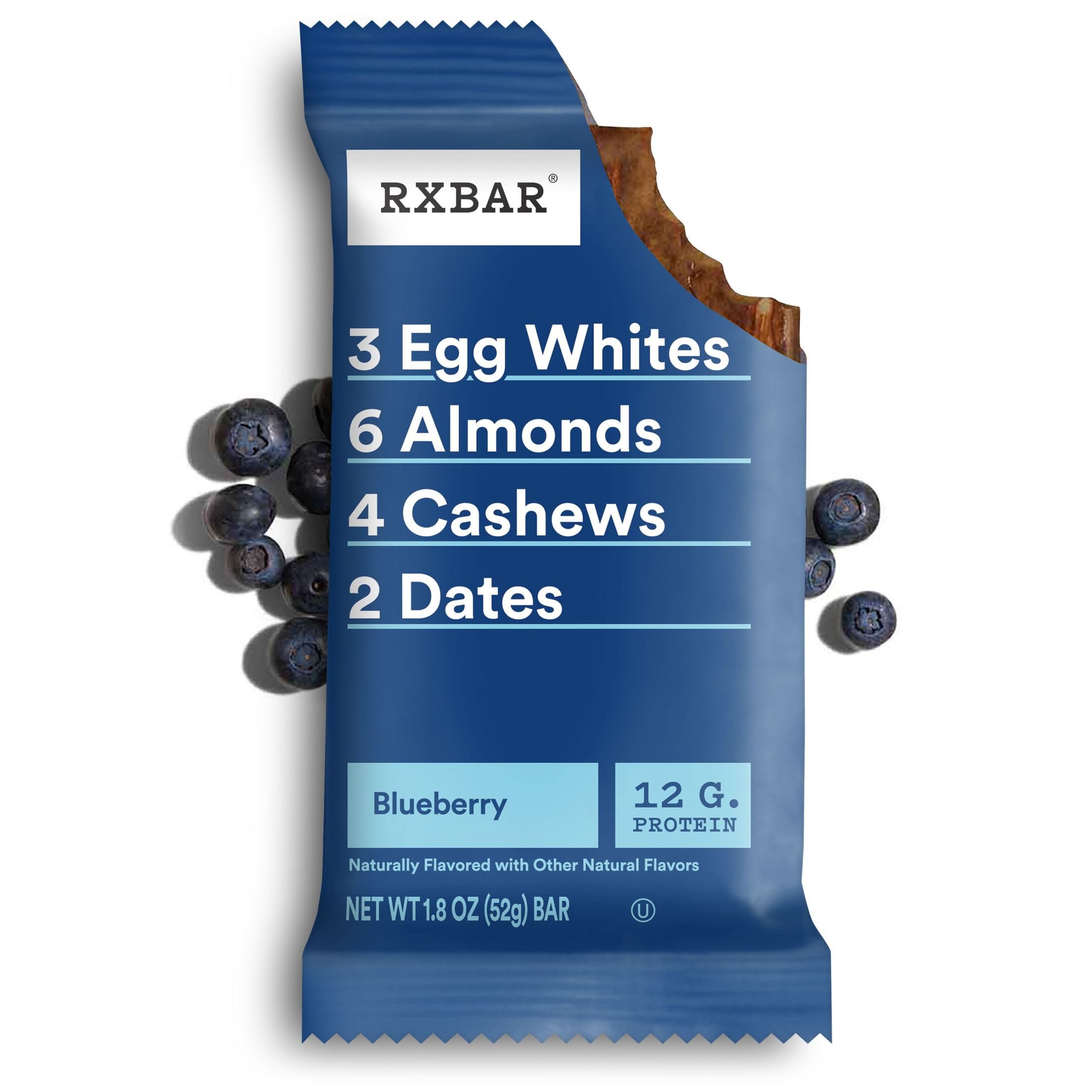 RXBAR barra arándano, sabor afrutado y proteína práctica