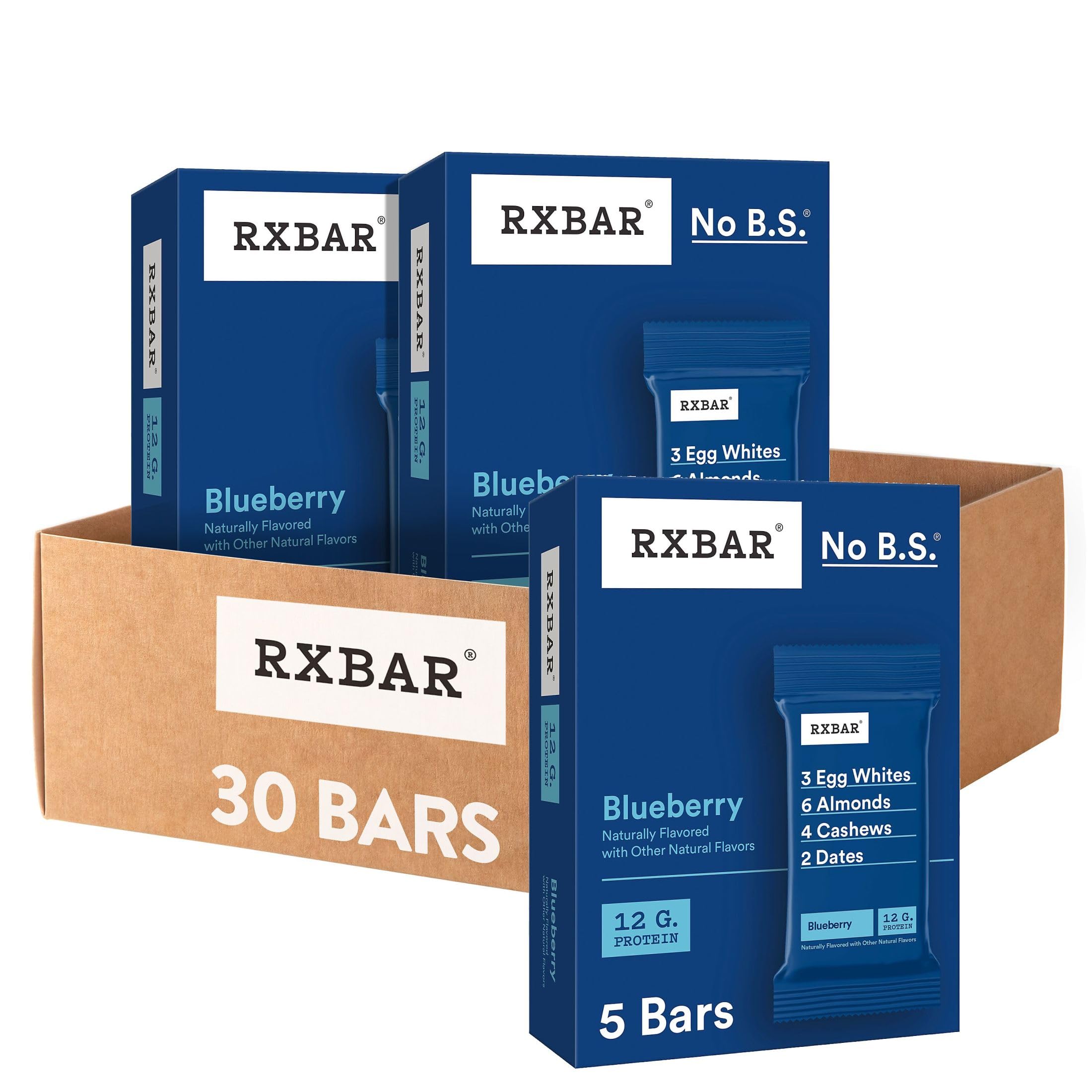 RXBAR barra de arándano con 12 g de proteína, snack sabroso