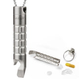 RXLUY llavero titanio porta pastillas, impermeable y práctico para uso diario