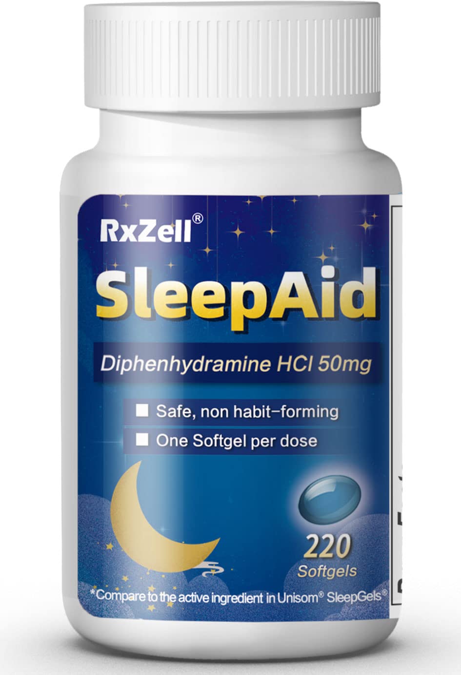 RXZELL botella de cápsulas suaves para dormir profundamente.