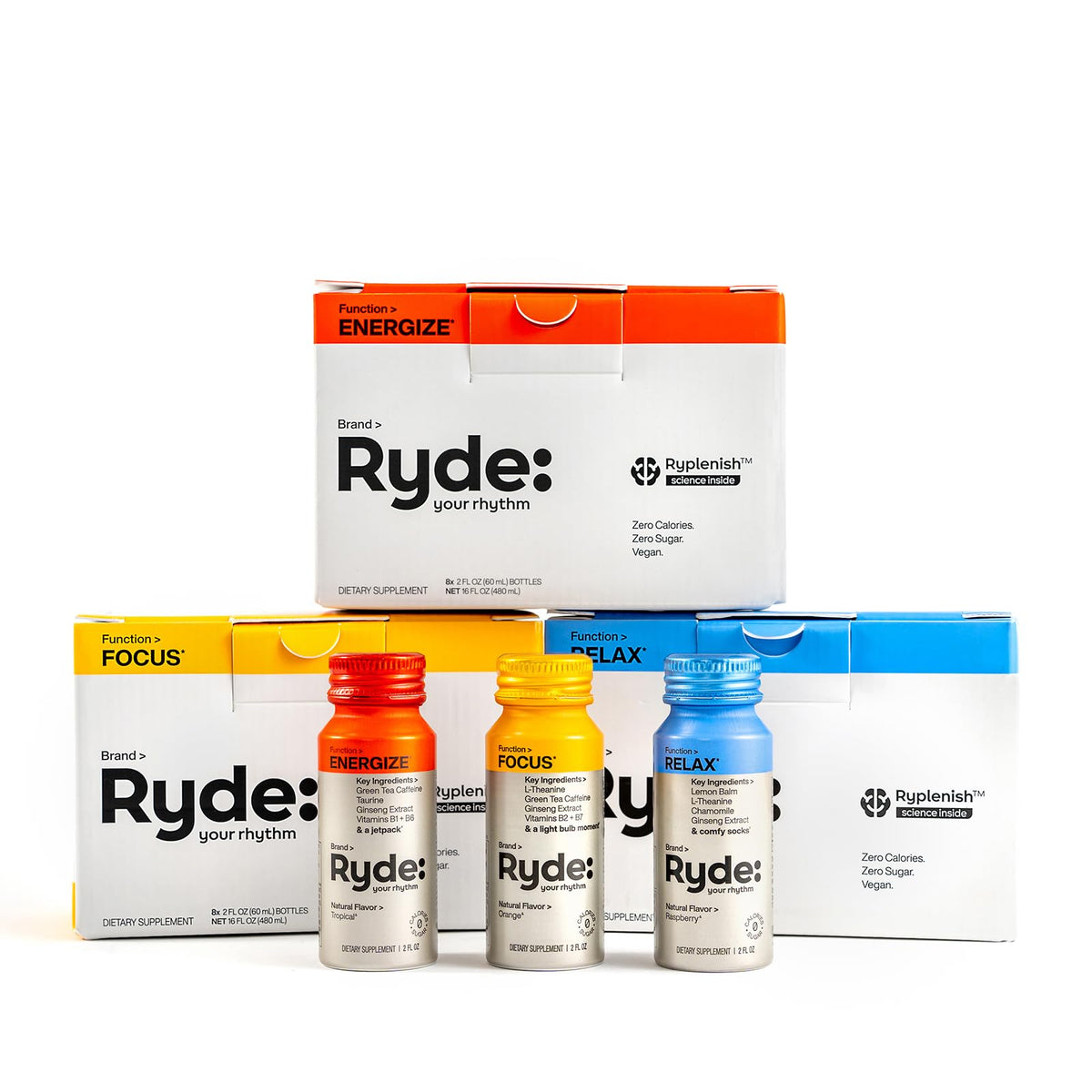 RYDE Pack Descubrimiento envase, ideal para probar opciones sin calorías.