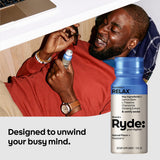 Ryde Relax Shot Frambuesa, ingredientes melisa y manzanilla para un perfil herbáceo suave.