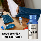 Opción vegana de Ryde Relax Shot Frambuesa, sin azúcar.