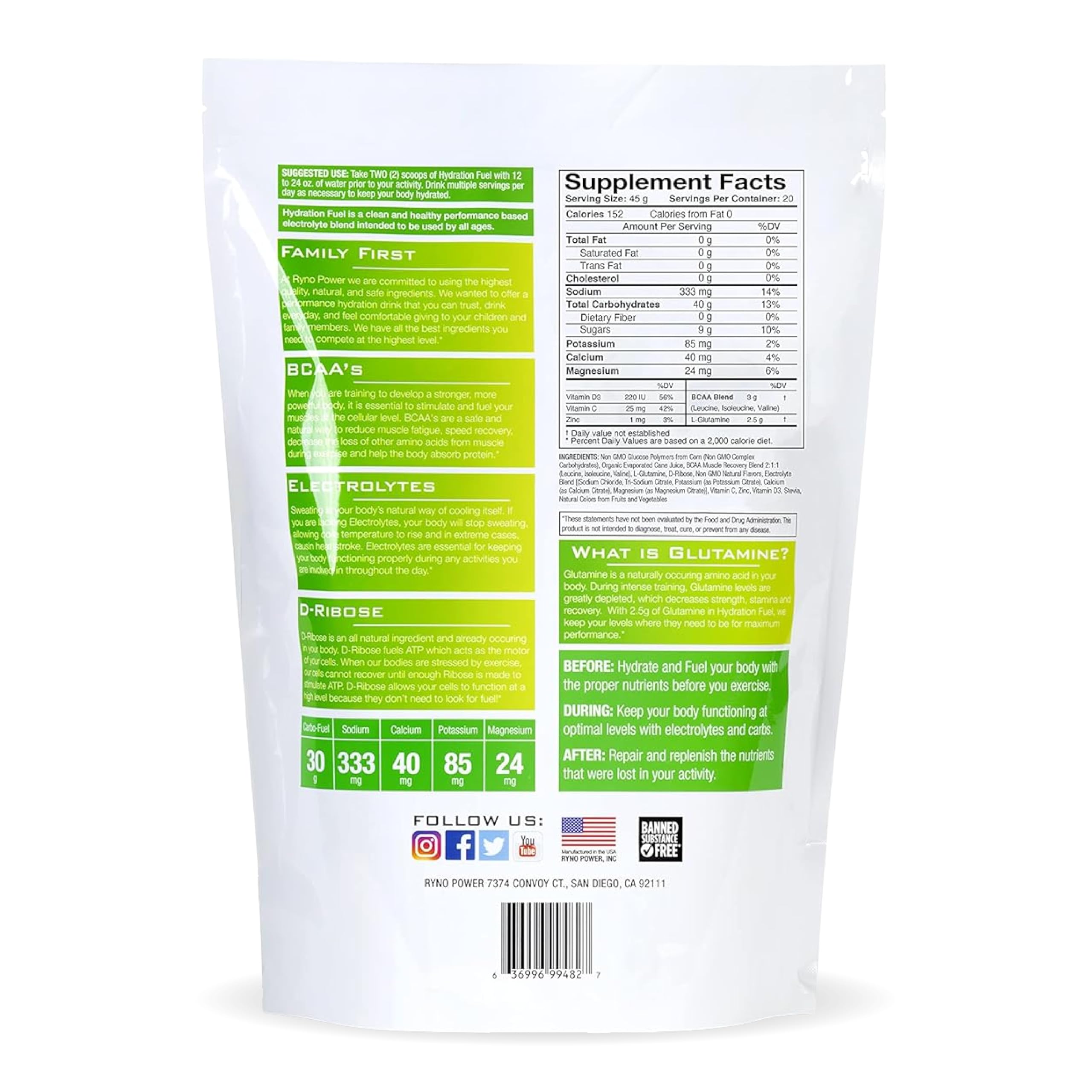 Ryno Power cuchara medidora para porciones precisas durante entrenamientos