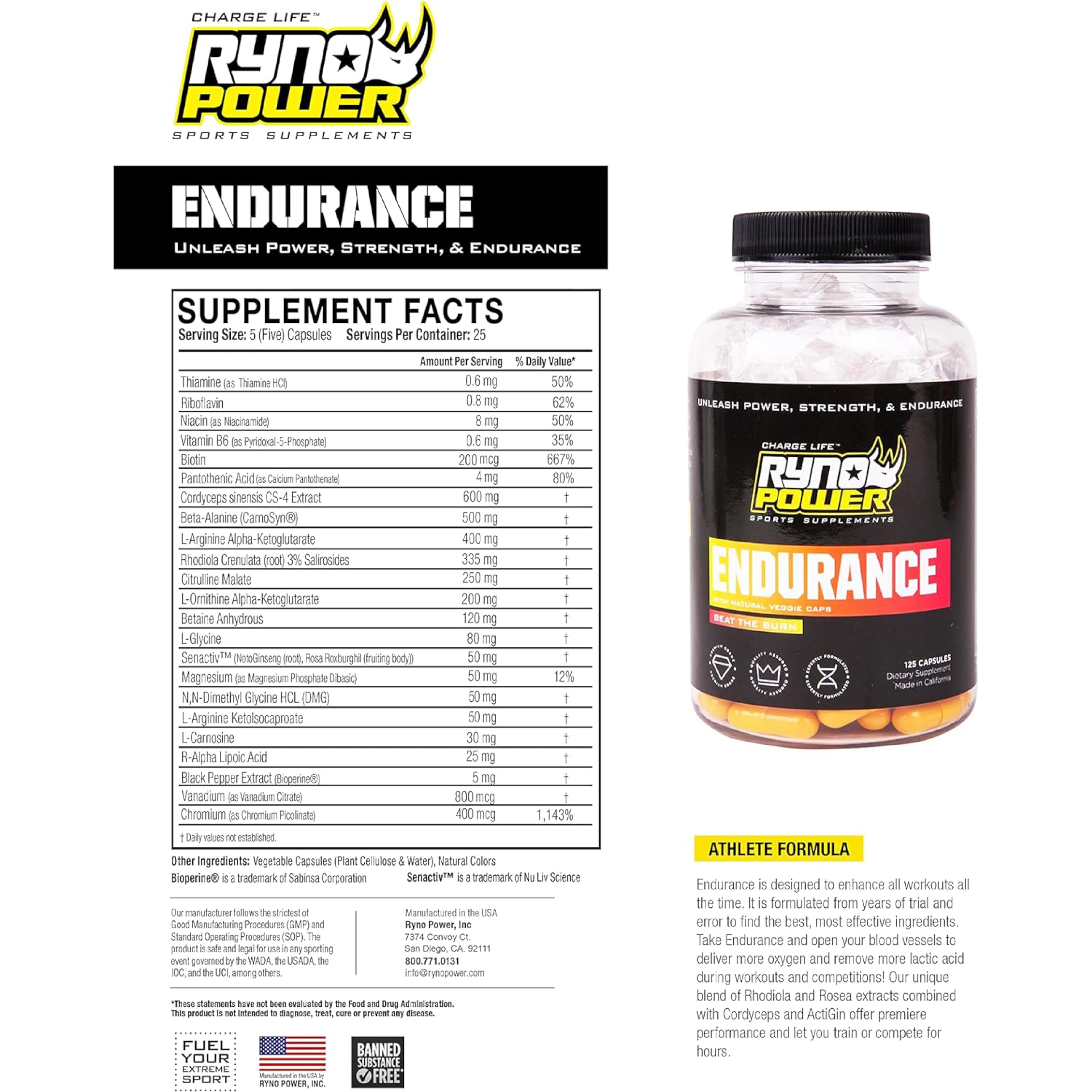 Ryno Power Endurance en uso durante entrenamiento para energía muscular.