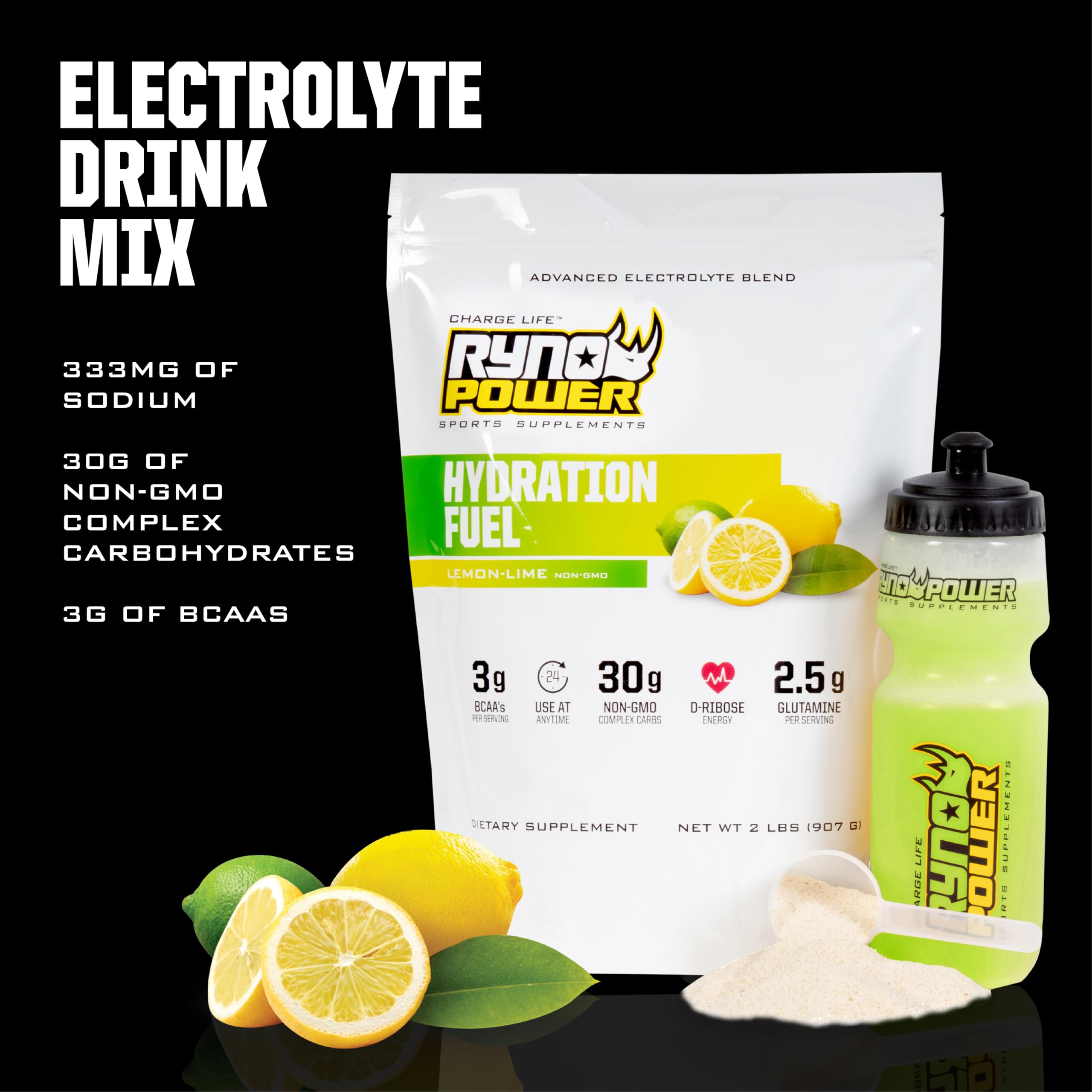 Ryno Power etiqueta sabor limon-lima para identificación rápida