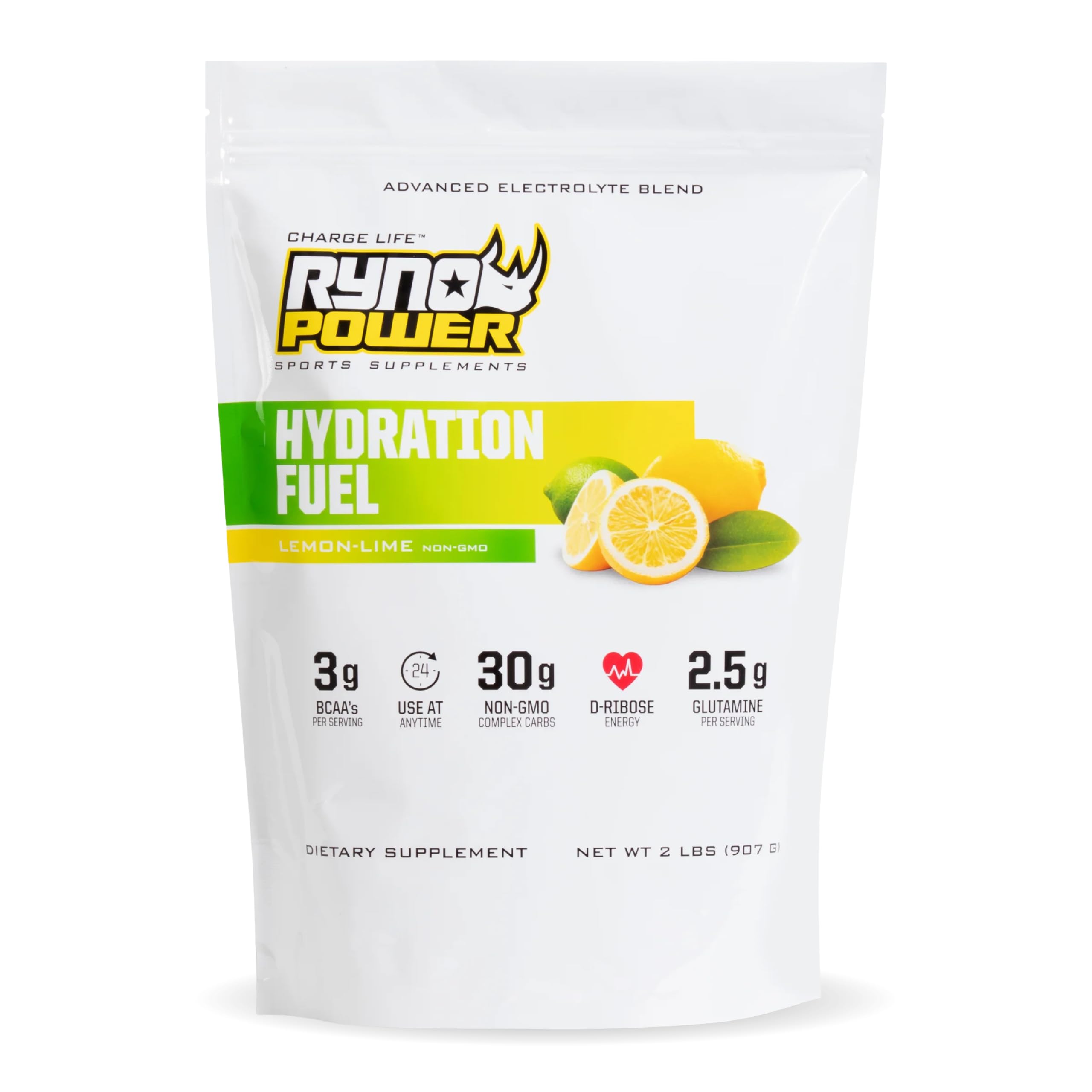 Ryno Power hidratación en polvo sabor limon-lima en empaque de 2 lb para entrenamientos