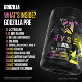 RYSE Godzilla Noel Deyzel, tapa del bote, facilita porciones consistentes para cada entrenamiento.