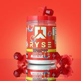 Etiqueta de ingredientes de RYSE Loaded Preentreno Ring Pop Cherry