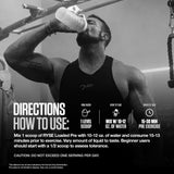 Atleta usando RYSE Loaded Preentreno Ring Pop Cherry en gimnasio