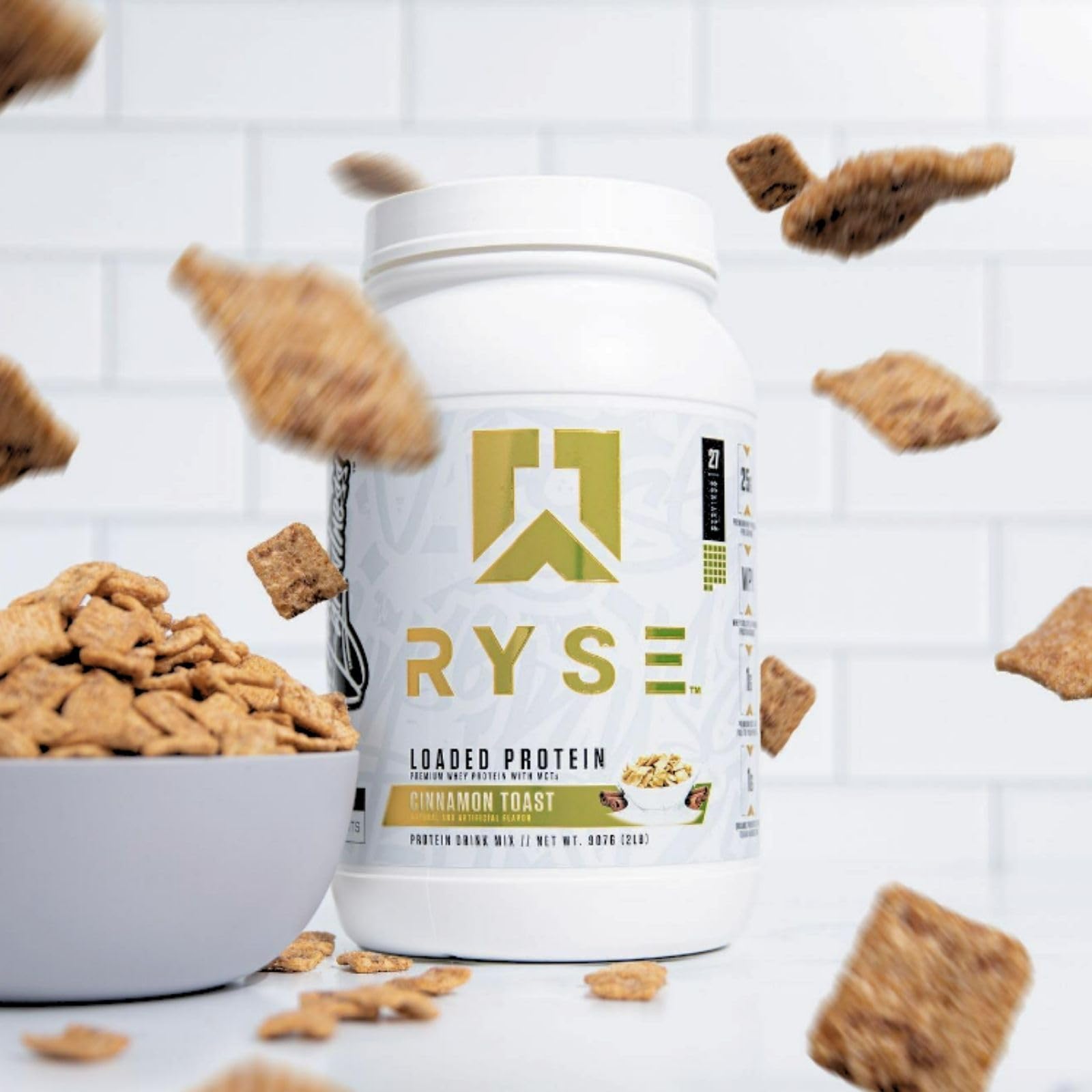 RYSE Loaded Protein Cinnamon Toast aroma agradable que invita a entrenar con energía