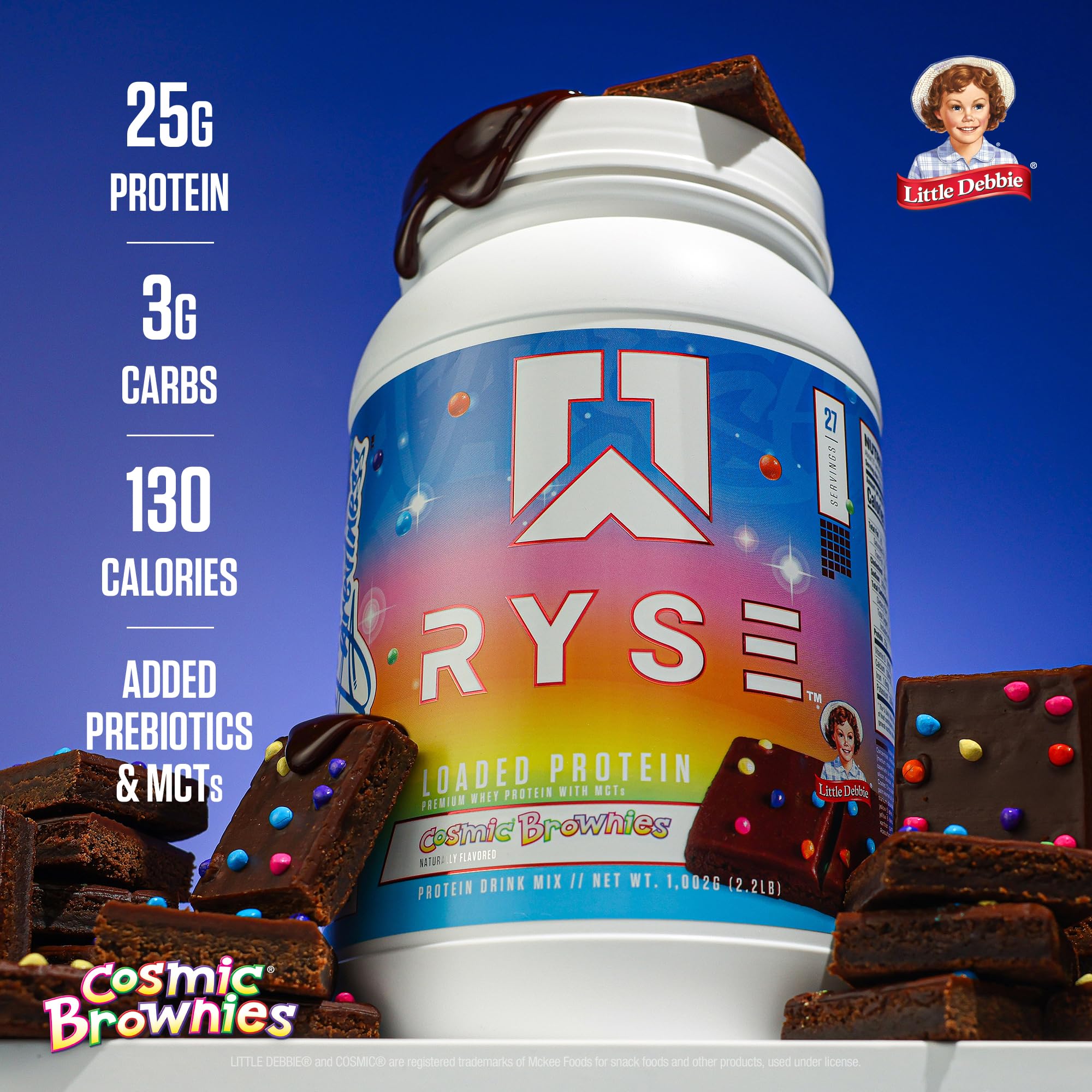 RYSE Loaded Cosmic Brownie shaker: conveniente para plan de alimentación.