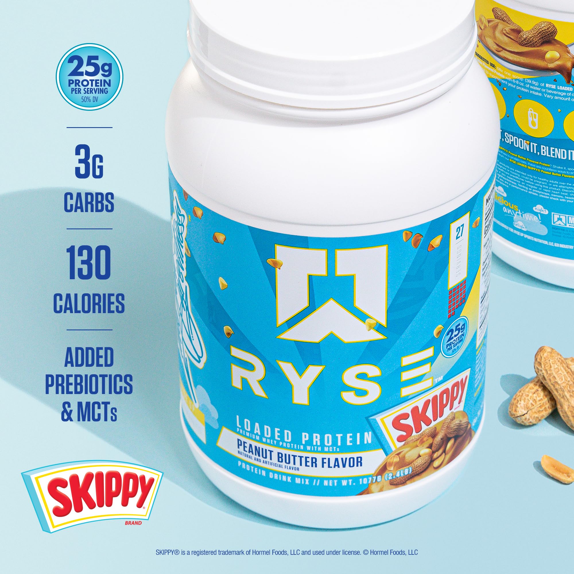 Fibra prebiótica de RYSE Loaded Protein Powder que favorece digestión y bienestar