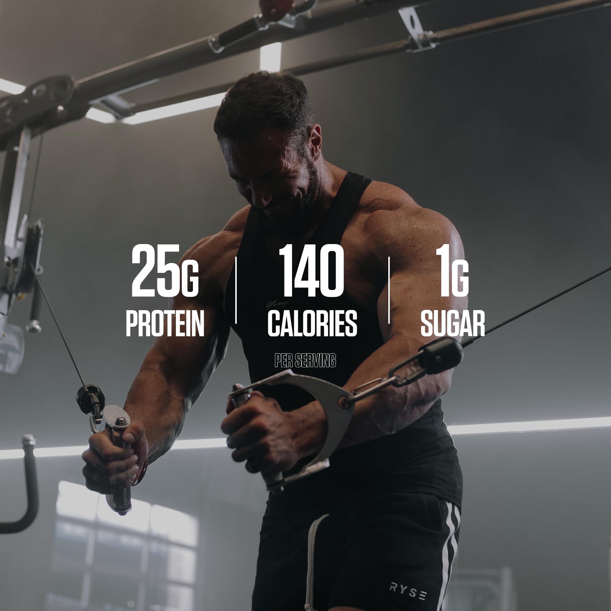 RYSE Loaded Protein textura suave sabor malvavisco para batidos.