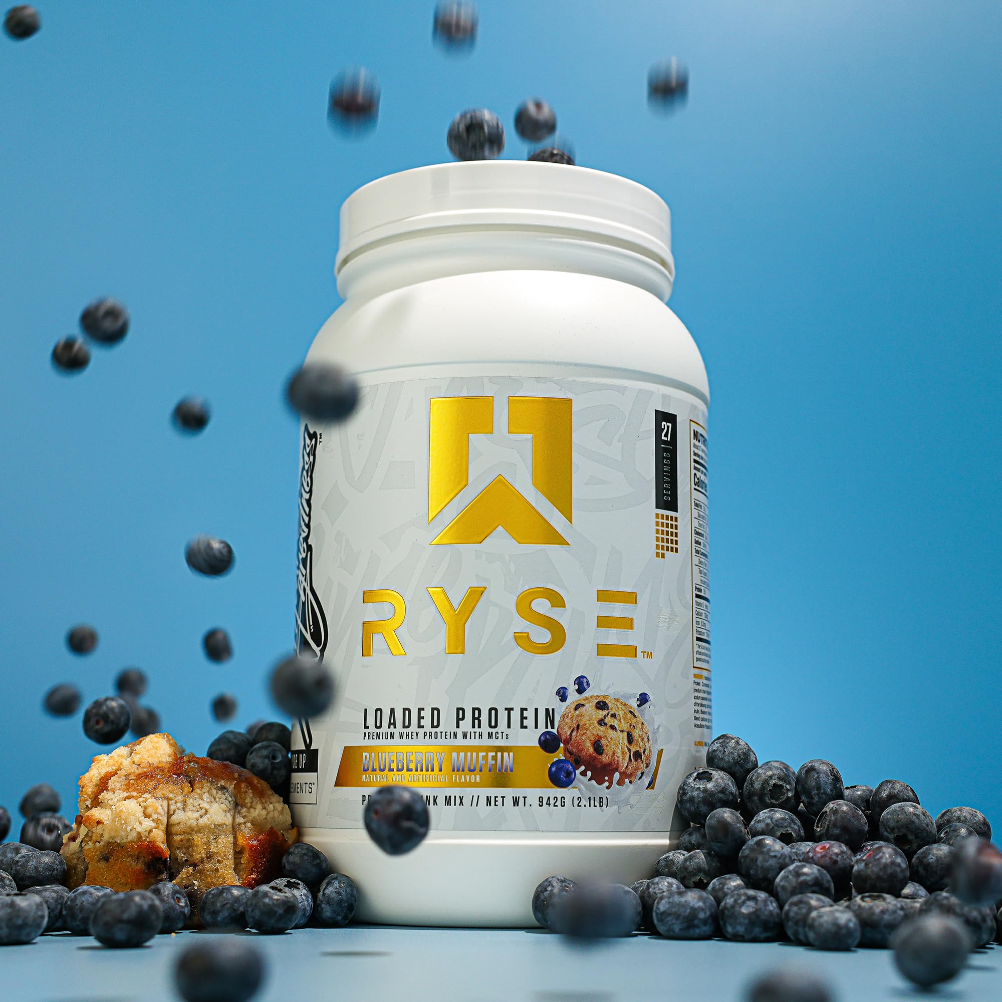 RYSE Proteína en Polvo arándano horneado: contiene MCT para energía sostenida