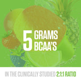 RYSE BCAA EAA Tropical SnoCone con cucharita medidora para dosis adecuadas.