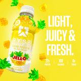 RYSE Up textura-fruta-pina: textura clara sin leche, sabor frutal.