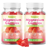 Saajoor gomitas magnesio complejo en frasco, sabor fresa, 12 formas para bienestar diario