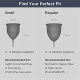 Saalt Soft copa menstrual: estuche de algodón para almacenamiento discreto.