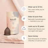 Saalt Soft copa menstrual: material hipoalergénico para mayor comodidad.