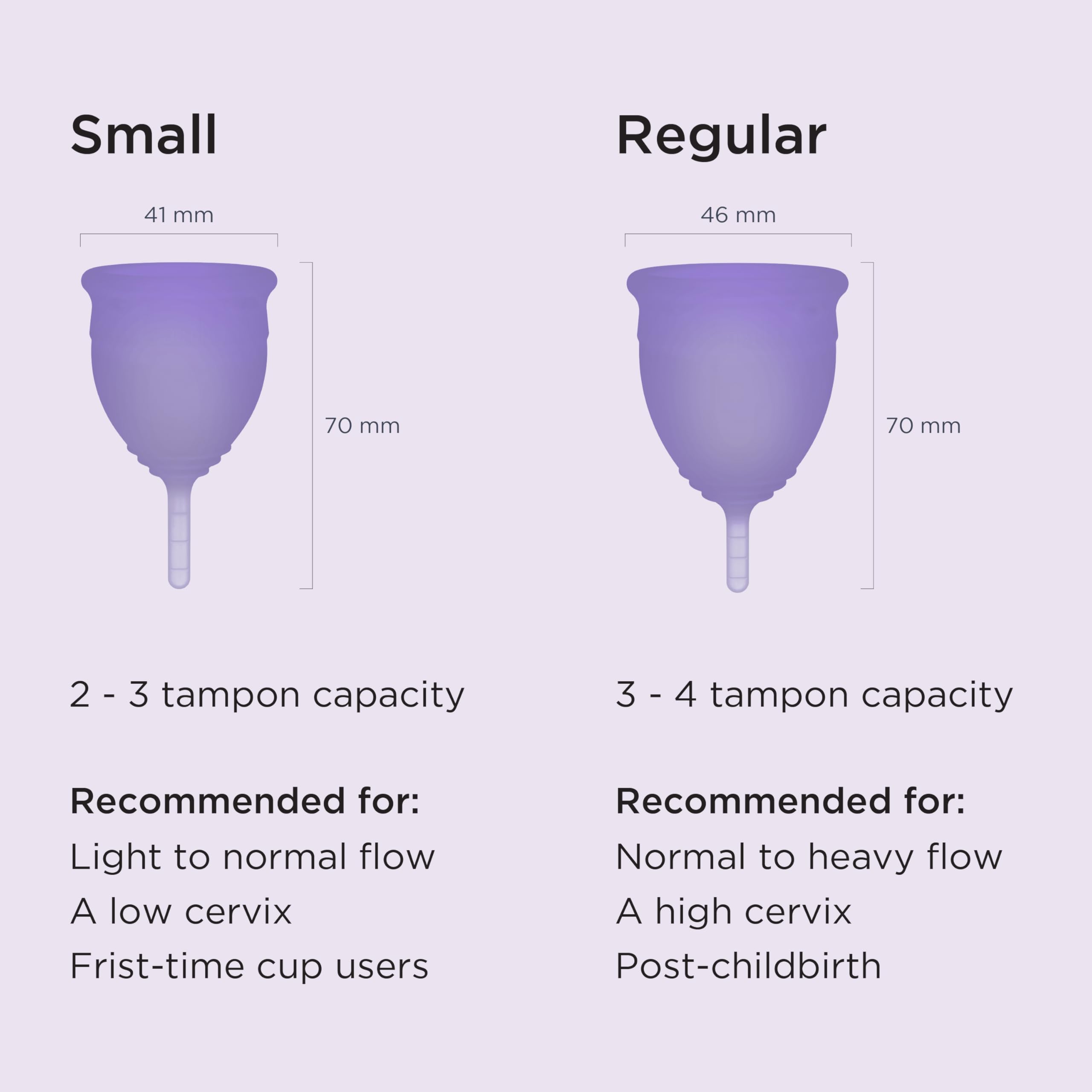 Uso diario y nocturno cómodo con Saalt Soft copa menstrual.