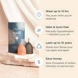 Protección de 12 horas con Saalt Soft, ideal para dormir.