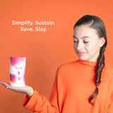 Saalt Teen copa menstrual, limpieza fácil y almacenamiento práctico.