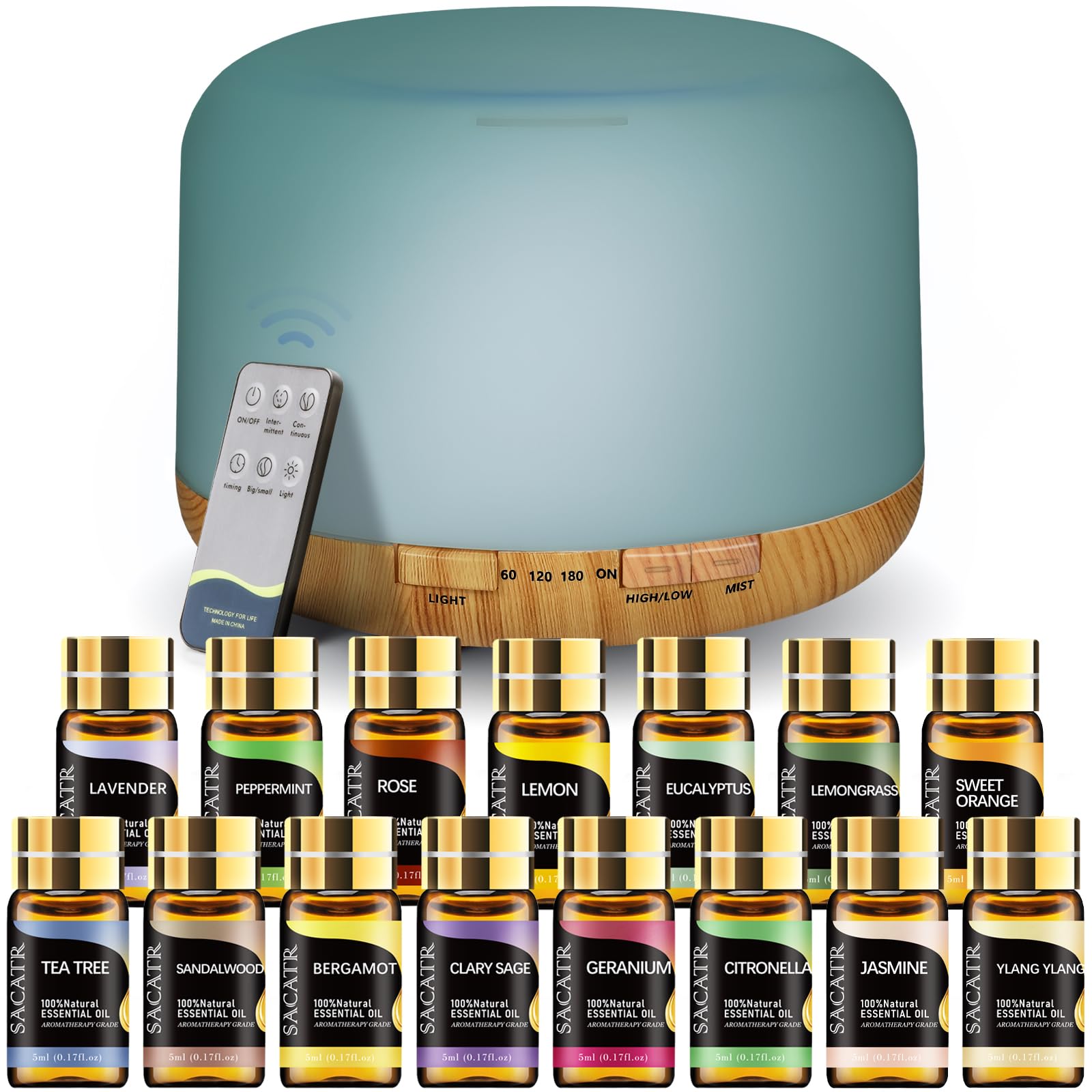 SACATR difusor 500ml en funcionamiento, ambienta con aromas suaves