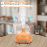 Control remoto incluido para ajustar niebla y temporizadores desde lejos.