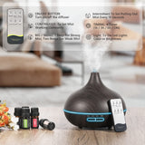 SACATR difusor silencioso ideal para dormitorio y descanso nocturno.