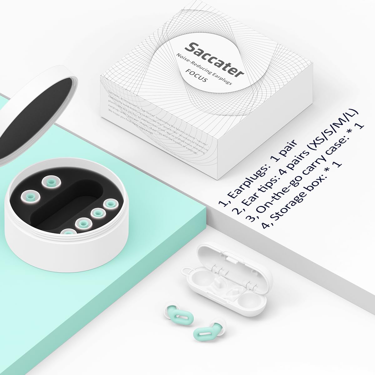 Saccater Focus estuche y accesorios para transporte y almacenamiento