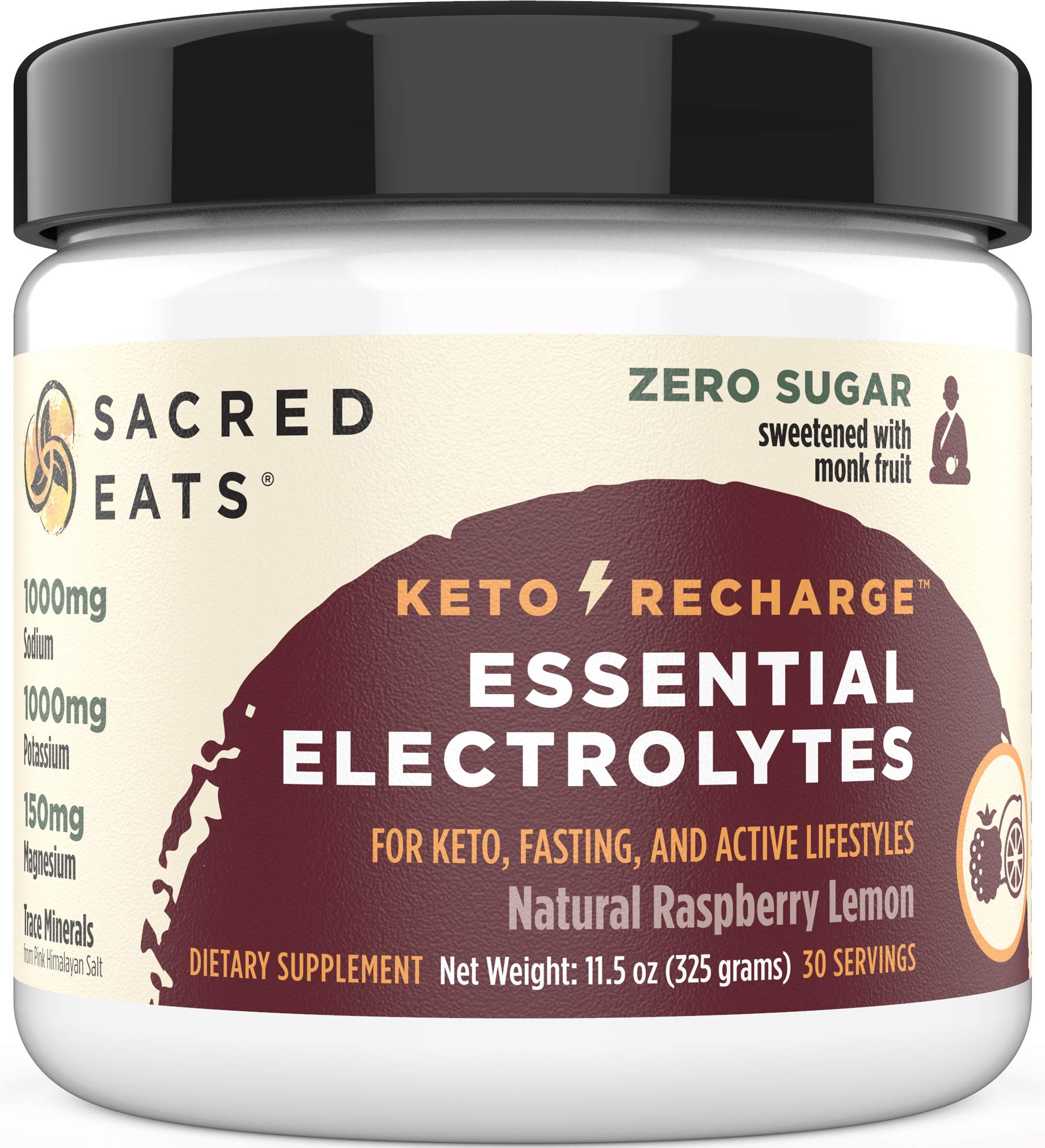 Sacred Eats electrolito cetogénico en botella para hidratar durante entrenamientos.