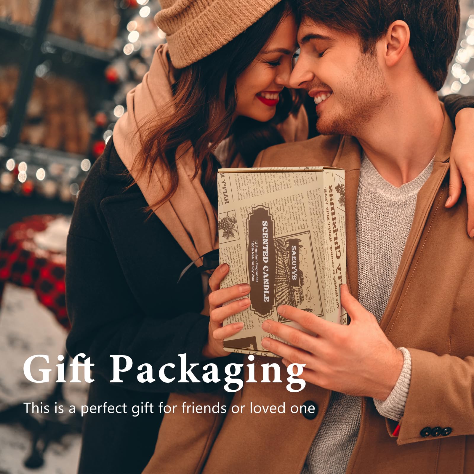 Diseño minimalista de empaque SAEUYVB para regalo elegante