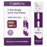 Safe Life Kratom Dip Card: empaque profesional para cribado rápido.