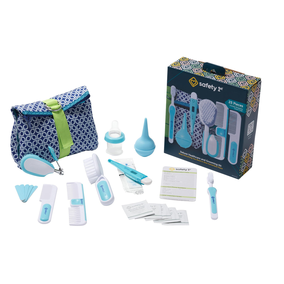 Safety 1st Deluxe Kit en empaque azul artico, ideal para primeros cuidados.