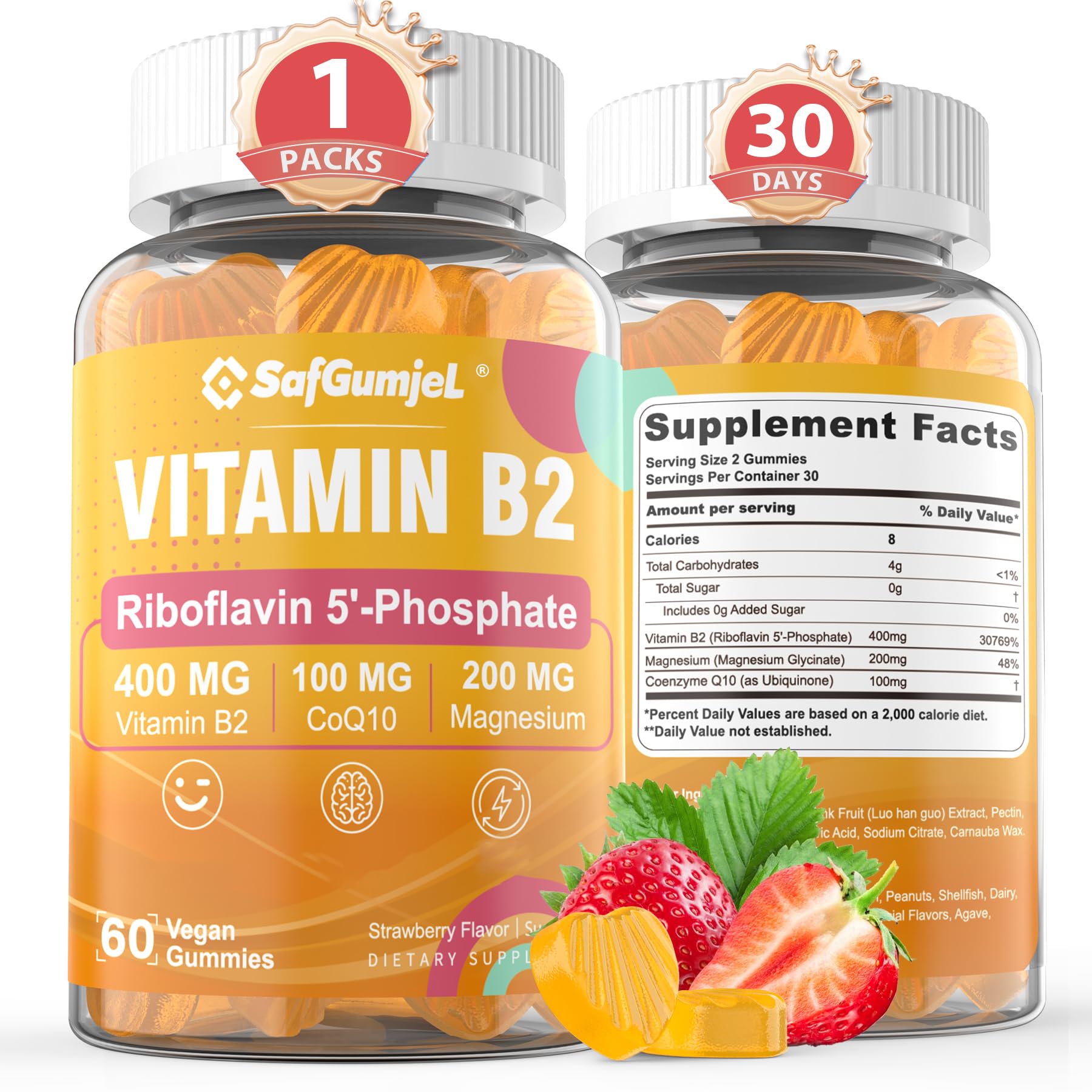Gomitas Safgumjel con riboflavina activa para energía diaria